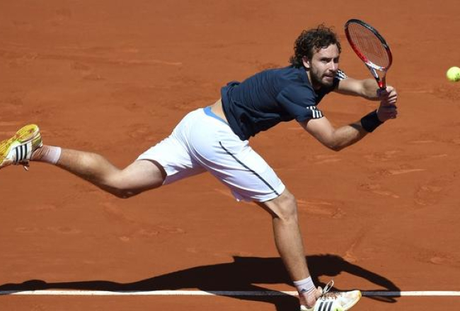 Ernests Gulbis spēlē. Foto: AFP/LETA