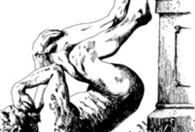 "Ig Nobel" balvas simbols ir apgāzies domātājs.
