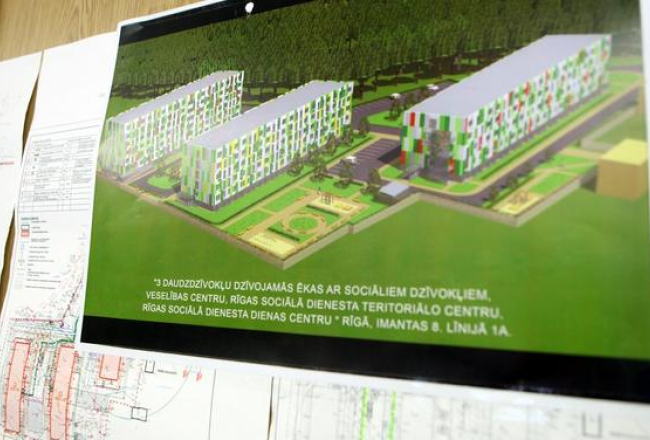 Imantas sociālo māju projekts. Foto: Edijs Pālens, LETA