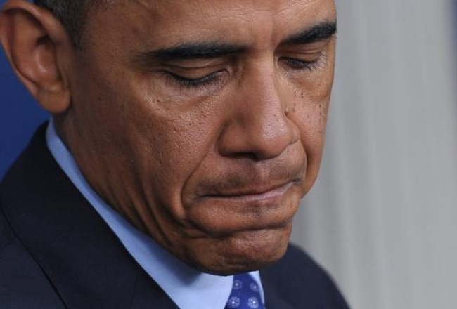 ASV prezidents Baraks Obama preses konferencē, sniedzot paziņojumu par situāciju Irākā. Foto: AFP/LETA