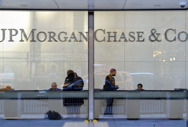 ASV bankas "JPMorgan Chase & Co" galvenajā birojā Ņujorkā. Foto: AFP/LETA