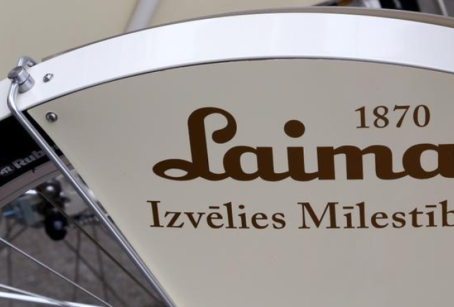 Latvijas saldumu ražotāja "Laima" logo. Foto: Evija Trifanova, LETA
