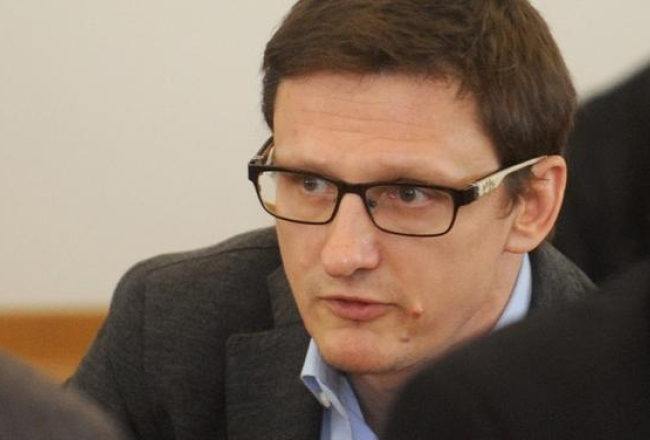 Jurģis Liepnieks tā saucamās digitālgeitas lietas iztiesāšanā tiesā. Foto: Ieva Lūka, LETA