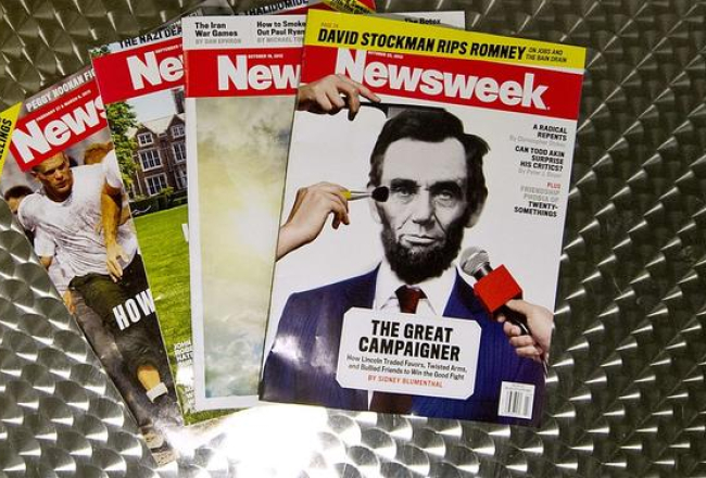 Žurnāla "Newsweek" numuri. Foto: AFP/LETA