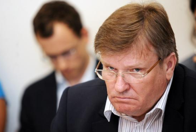 "Latvijas krājbankas" lietā apsūdzētais Ivars Priedītis tiesā. Foto: Edijs Pālens, LETA