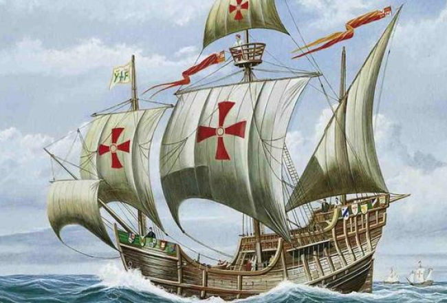 Kolumba kuģa "Santa Maria" attēls.