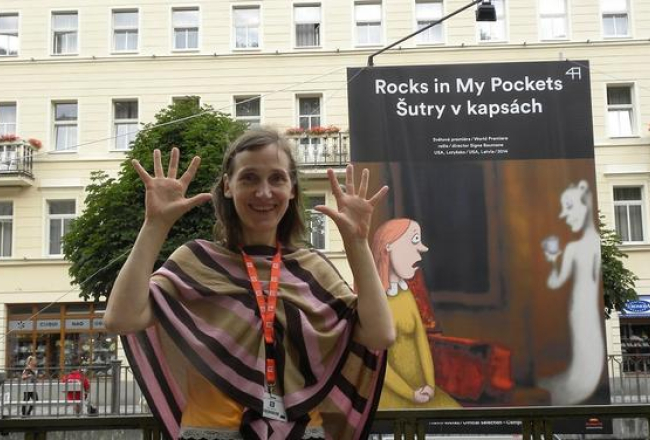 Signe Baumane Karlovi Varos. Publicitātes foto