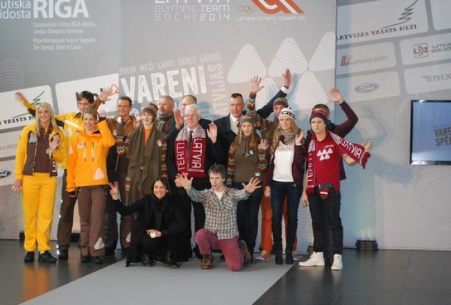 Soču olimpisko tērpu prezentācijā. Publicitātes foto