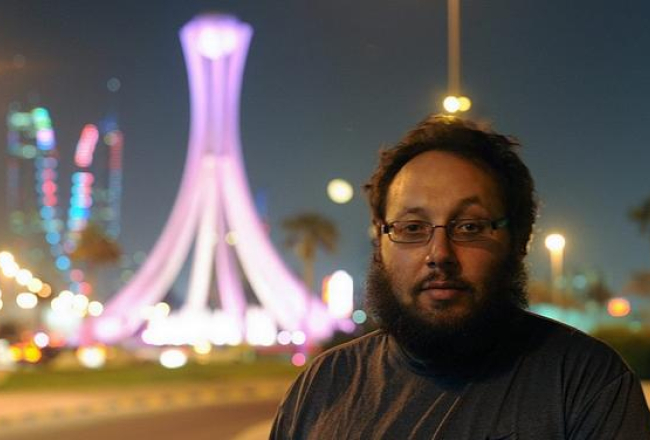 ASV brīvžurnālists Stīvens Sotlofs pirms četriem gadiem darbā Bahreinā. Foto: AFP/LETA