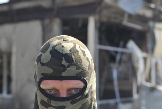 "Zaļie civēciņi" Austrumukrainas karā. Foto: ITAR-TASS/LETA