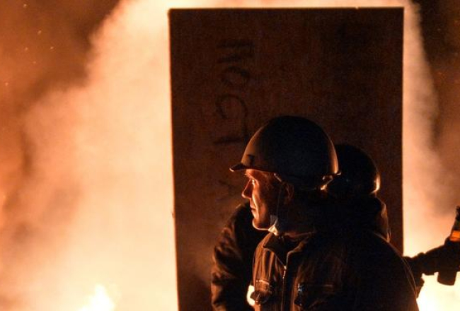 Ukrainas protestētājs Kijevā. Foto: AFP/LETA