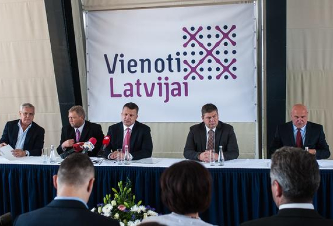 "Vienoti Latvijai" preses konferencē. Foto: Gints Ivuškāns, F64