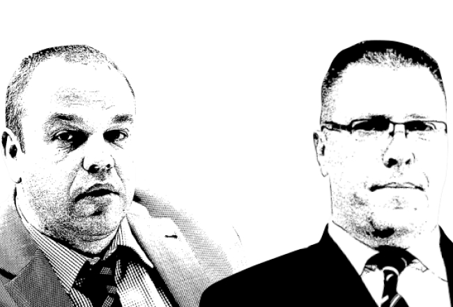 Pieredzējuši ekonomisko noziegumu apkarotāji — Ekonomikas policijas šefs Gatis Gudermanis (pa kreisi) un viņa priekštecis šajā amatā Rauls Kviesītis — pievērsušies ekonomikas sildīšanai, iesaistoties uzņēmējdarbībā. Ar policistiem saistītā firma šogad uzvarējusi konkursos par nelegālo cigarešu iznīcināšanu.
