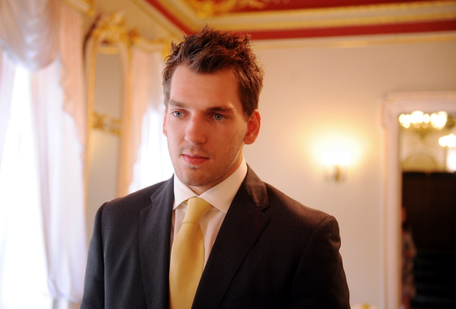 Zemgus Girgensons pieņemšanā Saeimā. Foto: Edijs Pālens, LETA