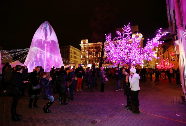 "Staro Rīga" Līvu laukumā. Foto: Edijs Pālens, LETA