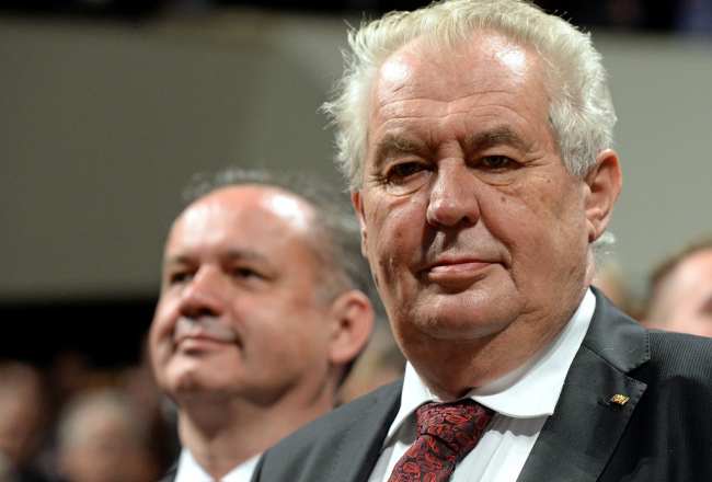 Čehijas prezidents Milošs Zēmans. Foto: EPA/LETA