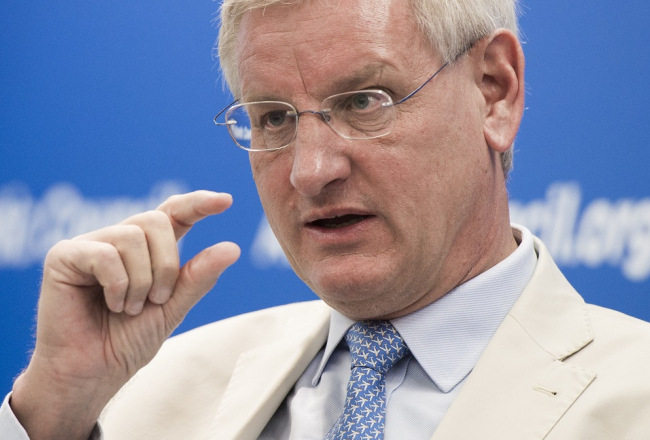 Bijušais Zviedrijas ārlietu ministrs Karls Bilts. Foto: AFP/LETA