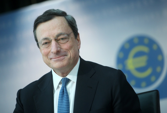 Eiropas Centrālās bankas prezidents Mario Dragi. Foto: Edijs Pālens, LETA