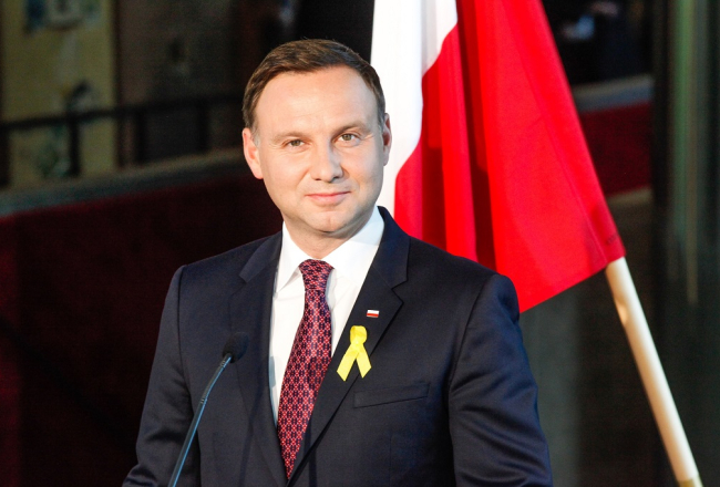 Polijas prezidents Andžejs Duda vizītē Igaunijā. Foto: EPA/LETA