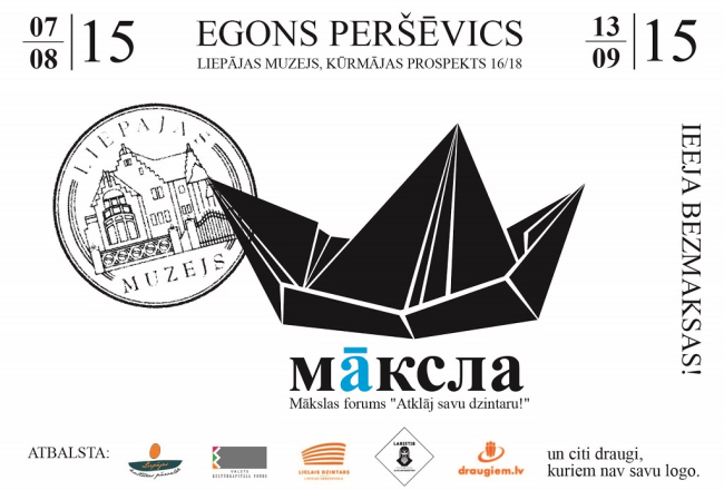 Mākslinieka Egona Peršēvica personālizstādes plakāts. Publicitātes foto