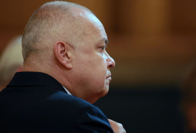 Kremļa galvenais propagandists Dmitrijs Kiseļovs. Foto: ITAR-TASS/LETA