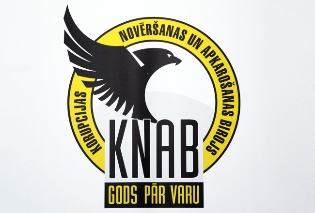 KNAB logo. Foto: Edijs Pālens, LETA