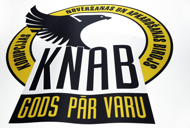 KNAB logo. Foto: Edijs Pālens, LETA