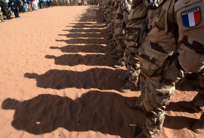Francijas karavīri šogad janvārī Lībijā. Foto: AFP/LETA