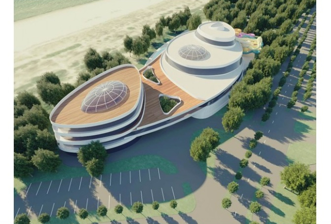 Liepājas akvaparka un kūrorta kompleksa projekts. Foto no portāla "liepajniekiem.lv"