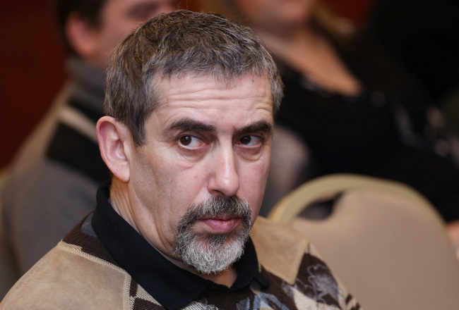 Vladimirs Lindermans ir partijas "Par dzimto valodu" līderis. Foto: Evija Trifanova, LETA