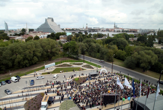 Latvijas Universitātes (LU) Dabaszinību akadēmiskā centra atklāšana Pārdaugavā. Foto: Edijs Pālens, LETA