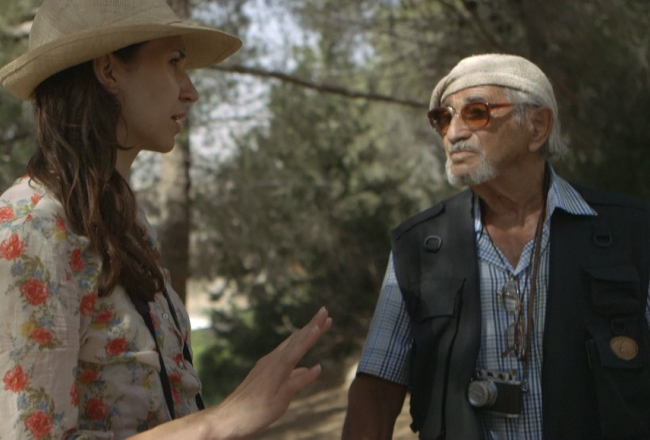 Režisore Marija Kravčenko (no kreisās) kopā ar Hercu Franku. Publicitātes foto