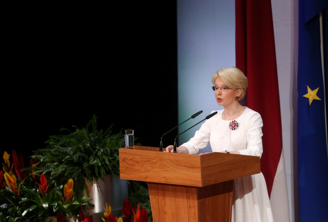 Saeimas priekšsēdētāja Ināra Mūrniece. Foto: Evija Trifanova, LETA