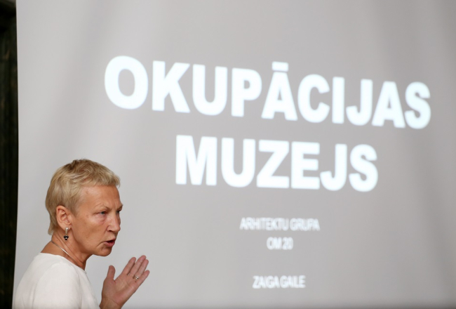 Lielākā pretiniece Okupācijas muzeja piebūves - Nākotnes nama - būvei ir arhitekte Zaiga Gaile. Foto: Evija Trifanova, LETA