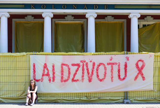 Pretvēža akcijā. Foto: Dmitrijs Suļžics, F64