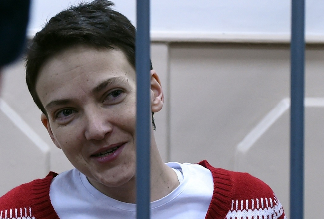 Ukraiņu lidotāja Nadežda Savčenko. Foto: AFP/LETA