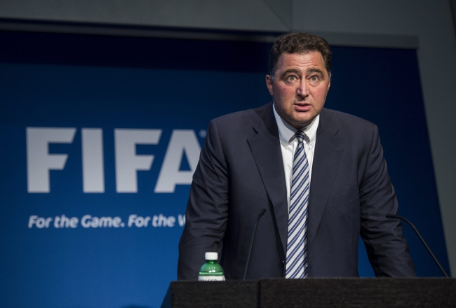 FIFA pārstāvis Domeniko Skala. Foto: EPA/LETA