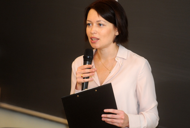 Žurnāliste Inga Spriņģe. Foto: Ieva Lūka, LETA