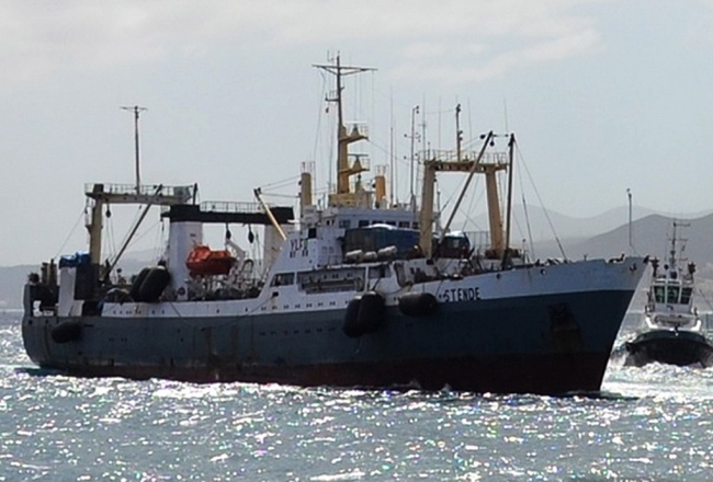 Kuģis "Stende", vēlāk - "Daļnij Vostok". Foto: ITAR-TASS/LETA