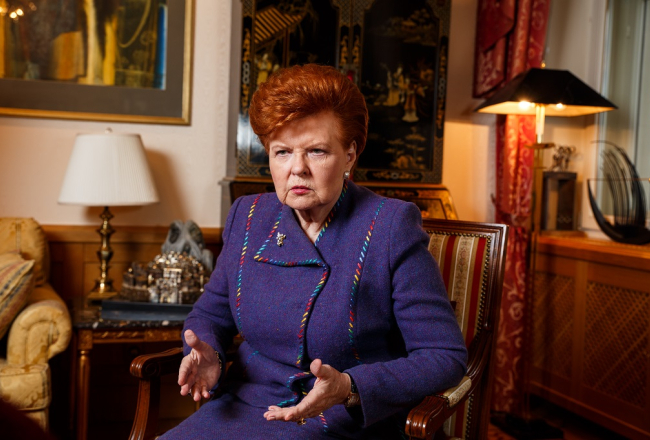 Vaira Vīķe-Freiberga. Foto: Andrejs Terentjevs, F64
