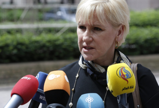 Zviedrijas ārlietu ministre Margota Valstrēma. Foto: EPA/LETA