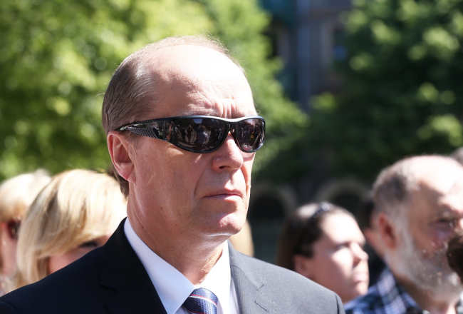 Krievijas vēstnieks Latvijā Aleksandrs Vešņakovs. Foto: Evija Trifanova, LETA