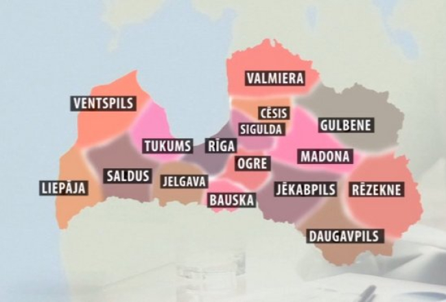 Iecerētā apriņķu karte: lsm.lv