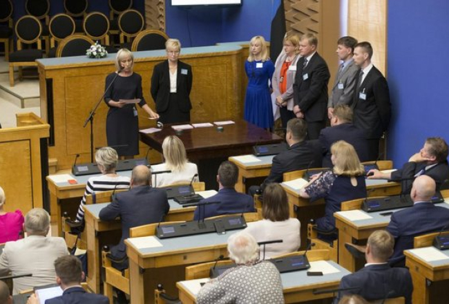 Prezidenta vēlēšanas Igaunijas parlamentā. Foto: lsm.lv