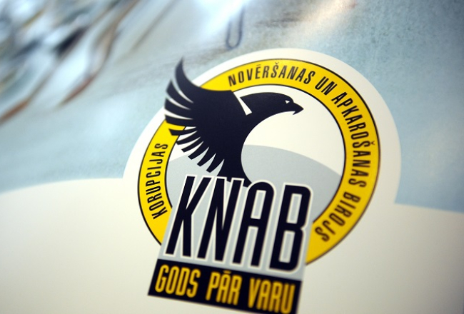 KNAB logo. Foto: Edijs Pālens, LETA
