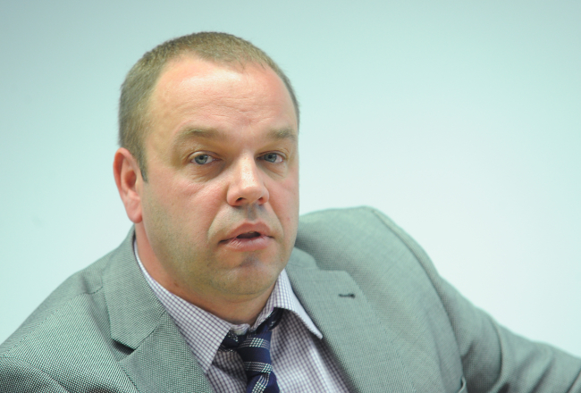 Bijušais Valsts policijas Ekonomisko noziegumu apkarošanas pārvaldes priekšnieks Gatis Gudermanis. Foto: Evija Trifanova, LETA