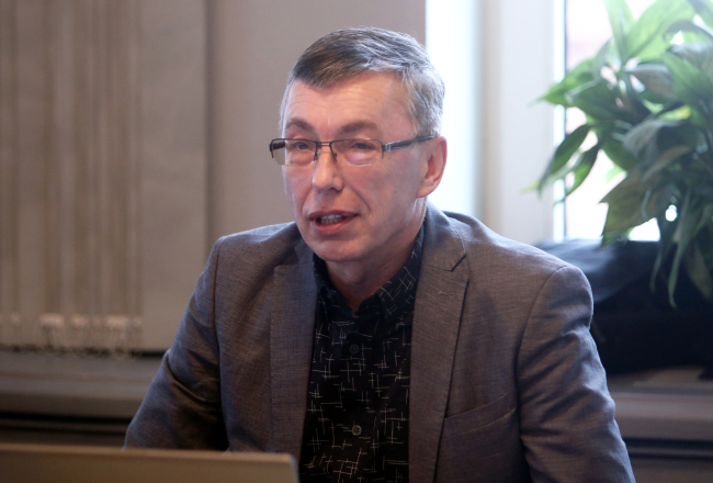 Latvijas Radio vadītājs Aldis Pauliņš. Foto: Edijs Pālens, LETA.