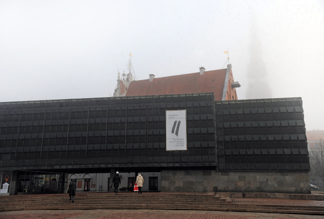 Okupācijas muzeja ēka Strēlnieku laukumā. Foto: Edijs Pālens, LETA.