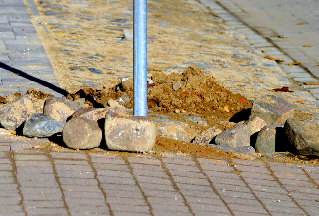 Barona ielas remonts. Foto: Zane Bitere, LETA.