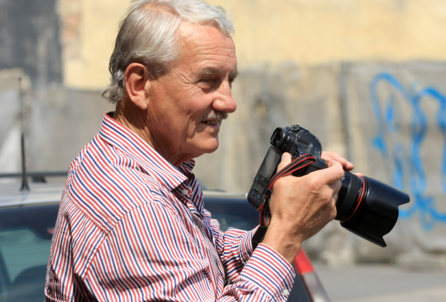 Fotogrāfs Uldis Briedis. Foto Edijs Pālens, LETA